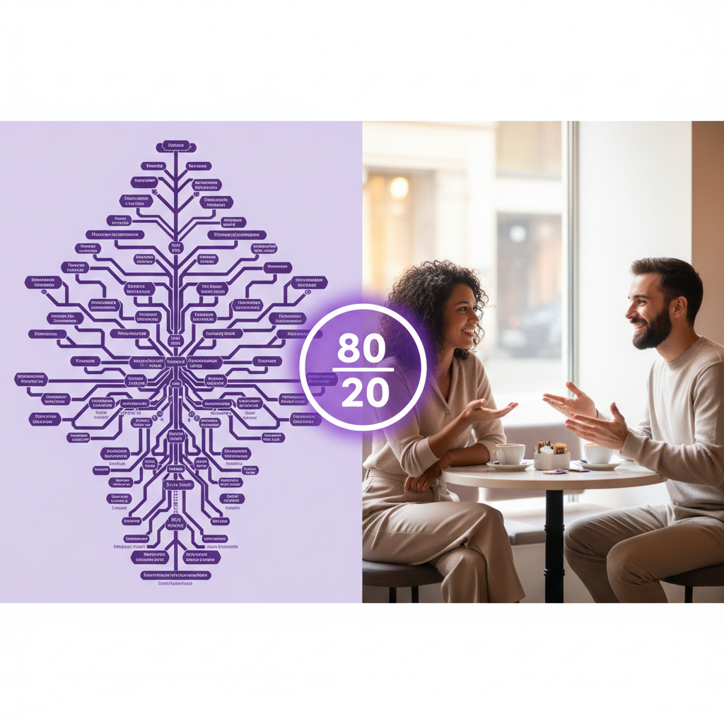 Metodologia 80/20 do curso Jornada do Autodidata em Inglês