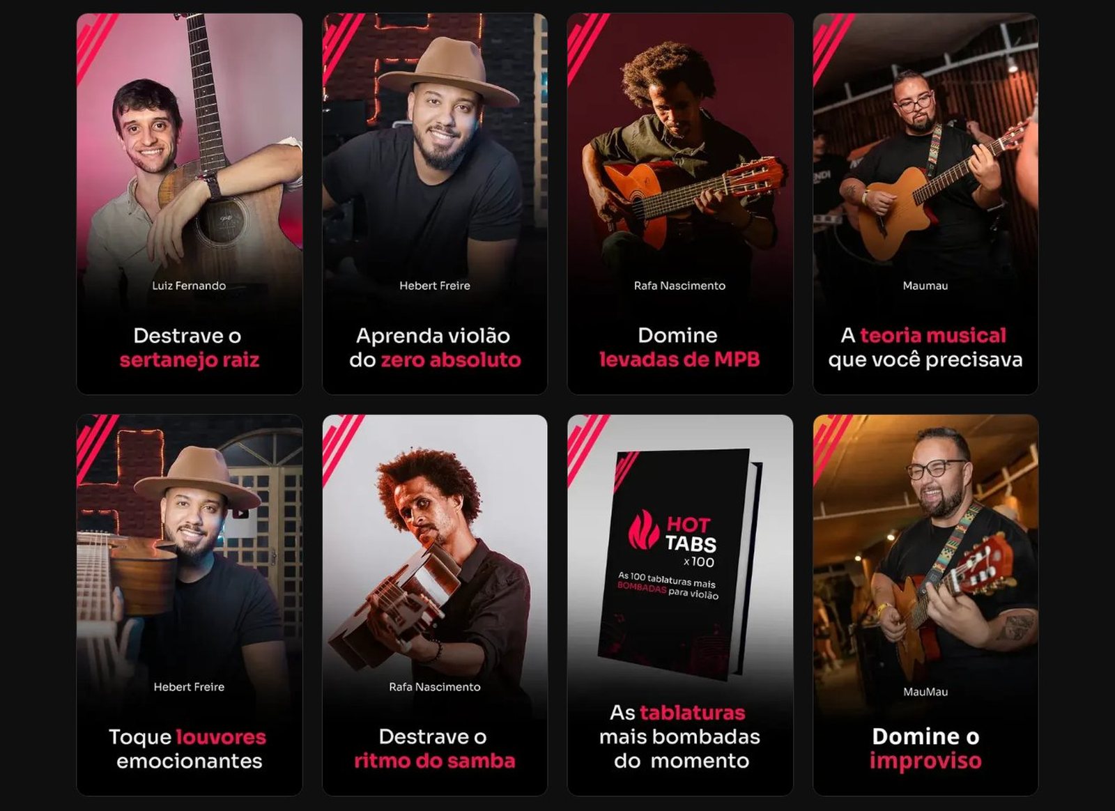 Curso de violão online Clube das Cordas: violão do zero, sertanejo, MPB, louvores, samba, teoria, tablaturas e improviso